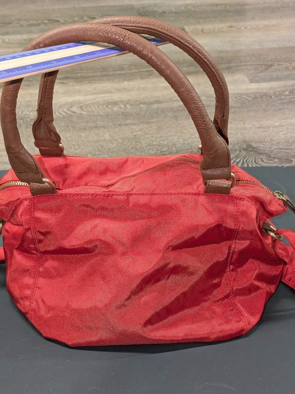 NWOT Old Navy Red Nylon Crossbody Satchel Bag Hobo Purse Y2K Retro